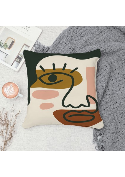 Çift Taraf Baskılı Gizli Di Özel Tasarım Süet Dokulu Kırlent Kılıfı Takımı 14