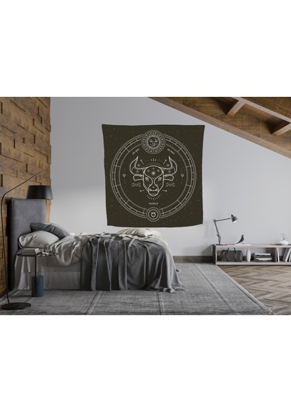 Bohem,yoga, Meditasyon,burçlar ve Mandala Temalı, Duvar Örtüsü 46