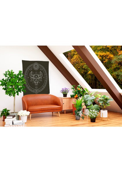 Bohem,yoga, Meditasyon,burçlar ve Mandala Temalı, Duvar Örtüsü 46