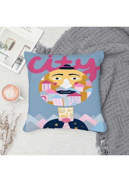 Çift Taraf Baskılı Gizli Di Özel Tasarım Süet Dokulu Kırlent Kılıfı Takımı 07