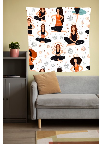 Bohem,yoga, Meditasyon,burçlar ve Mandala Temalı, Duvar Örtüsü 33