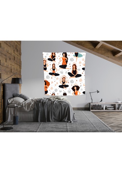 Bohem,yoga, Meditasyon,burçlar ve Mandala Temalı, Duvar Örtüsü 33