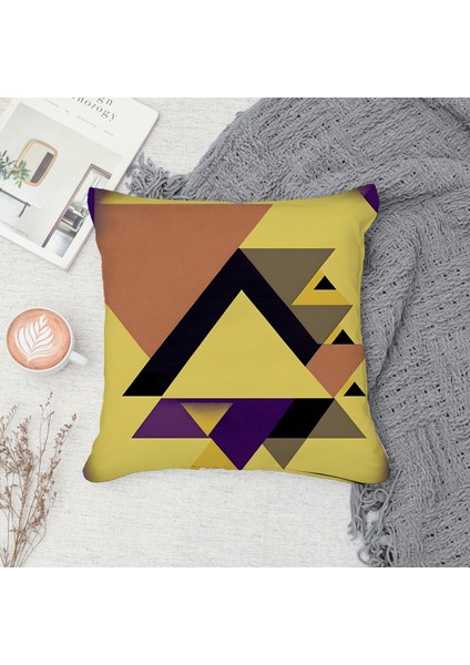 Çift Taraf Baskılı Gizli Di Özel Tasarım Süet Dokulu Kırlent Kılıfı Takımı 104