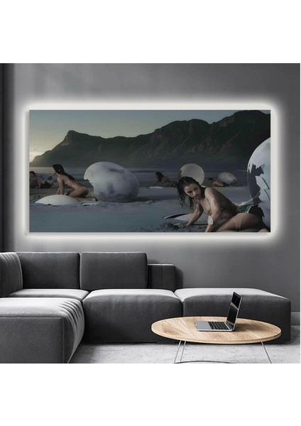 LED Işıklı Kanvas Tablo, 3D Dekoratif Baskılı Tablo Yapay Zeka Destekli Modern Tasarımlar 318