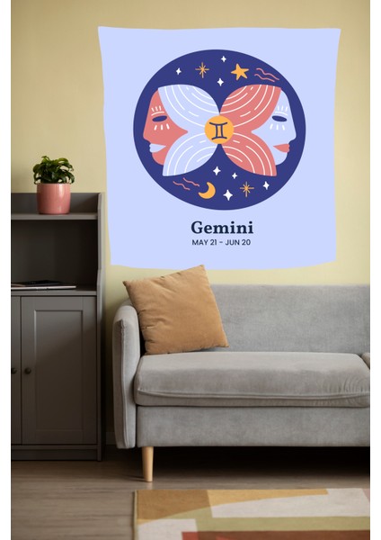 Bohem,yoga, Meditasyon,burçlar ve Mandala Temalı, Duvar Örtüsü 109