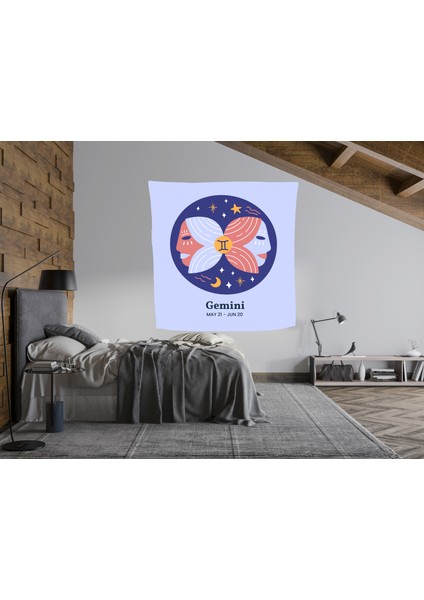 Bohem,yoga, Meditasyon,burçlar ve Mandala Temalı, Duvar Örtüsü 109