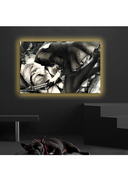 LED Işıklı Kanvas Tablo, 3D Dekoratif Baskılı Tablo Yapay Zeka Destekli Modern Tasarımlar 143