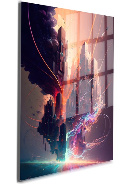 Space/uzay Yapay Zeka Özel Tasarım Cam Tablo Ofis, Mutfak Çocuk Odası, Salon 05 fiyatları