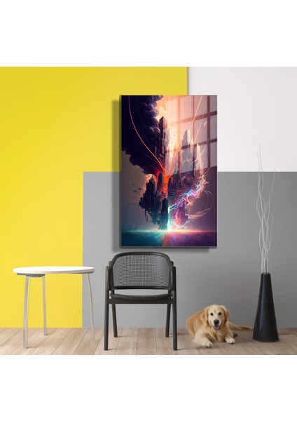 Space/uzay Yapay Zeka Özel Tasarım Cam Tablo Ofis, Mutfak Çocuk Odası, Salon 05 fırsatları