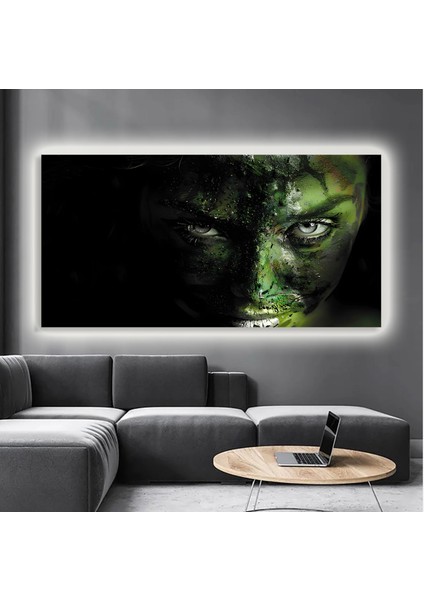 LED Işıklı Kanvas Tablo, 3D Dekoratif Baskılı Tablo Yapay Zeka Destekli Modern Tasarımlar 462