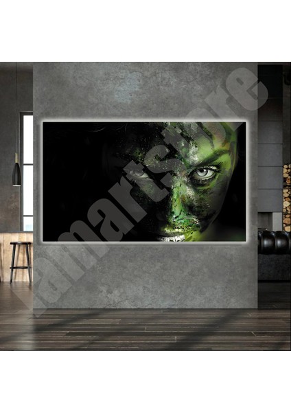LED Işıklı Kanvas Tablo, 3D Dekoratif Baskılı Tablo Yapay Zeka Destekli Modern Tasarımlar 462
