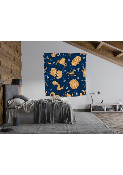 Bohem,yoga, Meditasyon,burçlar ve Mandala Temalı, Duvar Örtüsü 118