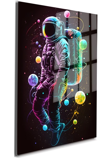 Space/uzay Yapay Zeka Özel Tasarım Cam Tablo Ofis, Mutfak Çocuk Odası, Salon 60 fiyatları