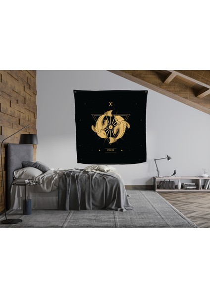 Bohem,yoga, Meditasyon,burçlar ve Mandala Temalı, Duvar Örtüsü 111