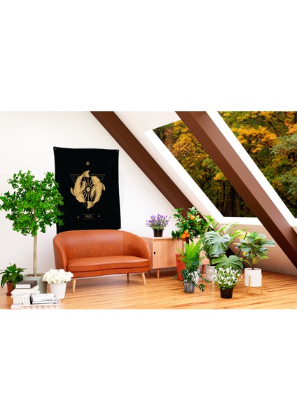 Bohem,yoga, Meditasyon,burçlar ve Mandala Temalı, Duvar Örtüsü 111