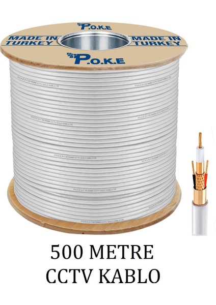 2+1 CCTV 0.50 Kamera Kablosu Gold 500 metre fiyatları