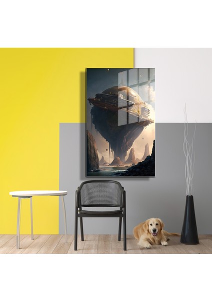 Space/uzay Yapay Zeka Özel Tasarım Cam Tablo Ofis, Mutfak Çocuk Odası, Salon 166 fırsatları