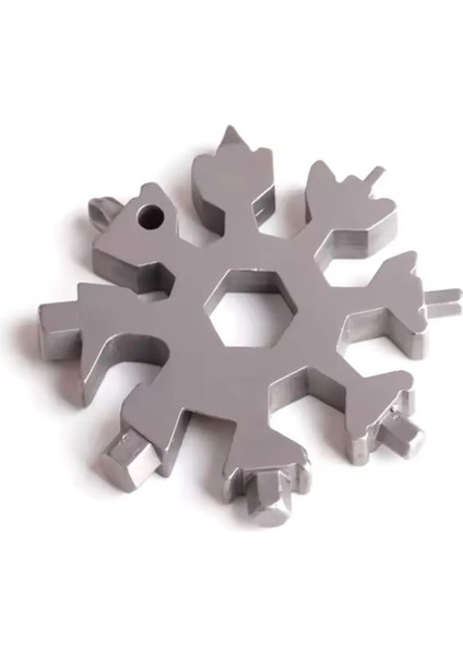 Çok Amaçlı Anahtarlık Açacak Tornavida Alyan Çelik Taşınabilir Kar Tanesi Şeklinde 3 Adet