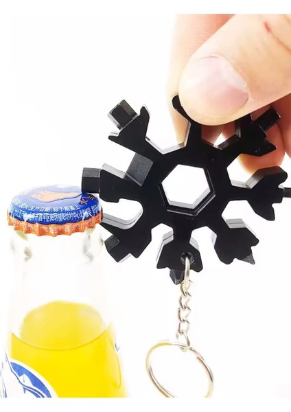 Çok Amaçlı Anahtarlık Açacak Tornavida Alyan Çelik Taşınabilir Kar Tanesi Şeklinde 3 Adet fırsatları