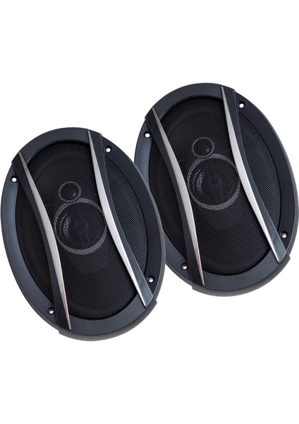 HR-6935TW 1250 Watt 6x9 Kapaklı Oval Plastik Çerçeveli Hoparlör (Çiftli Takım )