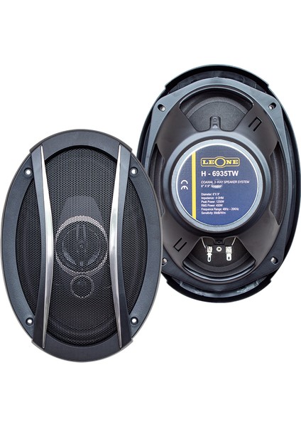 HR-6935TW 1250 Watt 6x9 Kapaklı Oval Plastik Çerçeveli Hoparlör (Çiftli Takım )