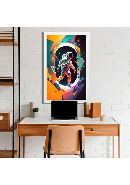 Space, Uzay, Yapay Zeka Mdf Plastik Çerçeveli Dekoratif Tablo 53