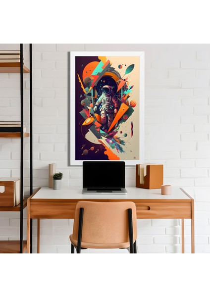 Space, Uzay, Yapay Zeka Mdf Plastik Çerçeveli Dekoratif Tablo 83