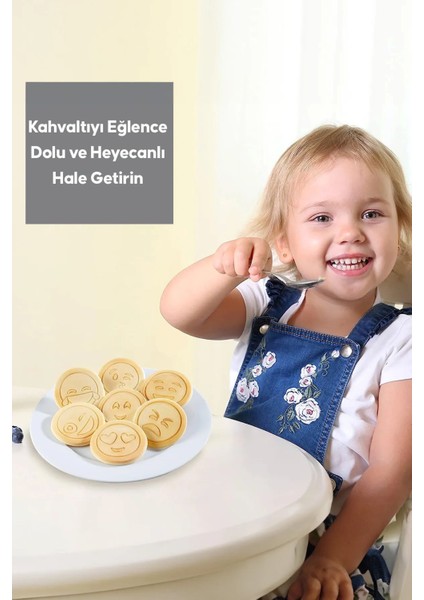 Alüminyum Döküm Granit Kaplama Pankek Tava Gülenyüz Emojili Krep Tava 28 cm Siyah indirimleri