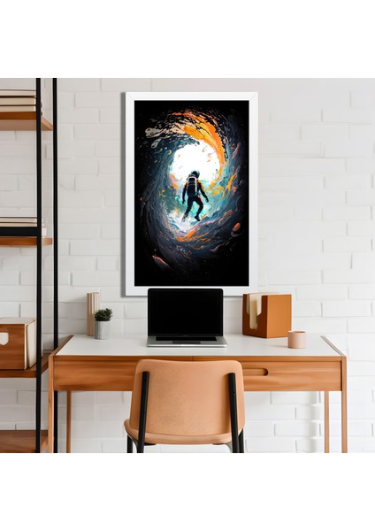 Space, Uzay, Yapay Zeka Mdf Plastik Çerçeveli Dekoratif Tablo 42