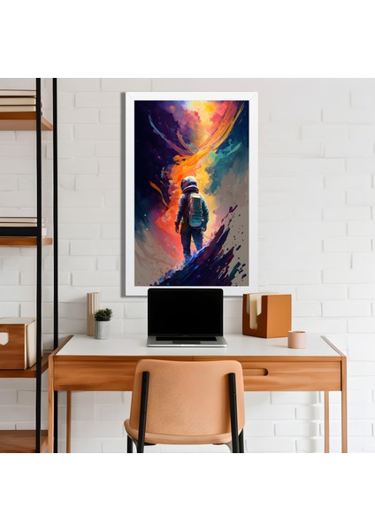 Space, Uzay, Yapay Zeka Mdf Plastik Çerçeveli Dekoratif Tablo 126