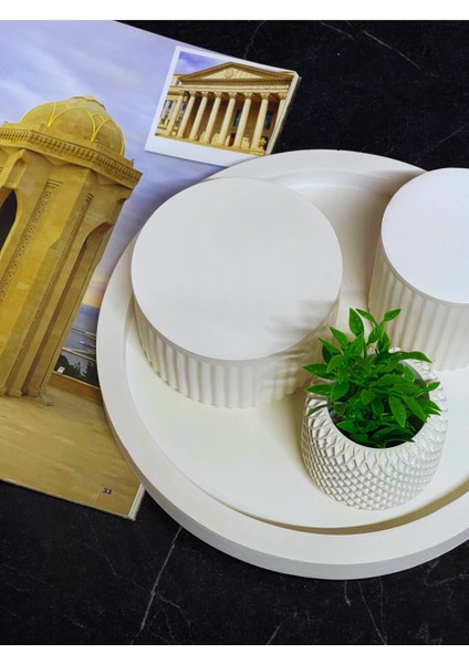 Şık 6 Parçalı Dekoratif Modern Tarzda Kapaklı Organizer Seti