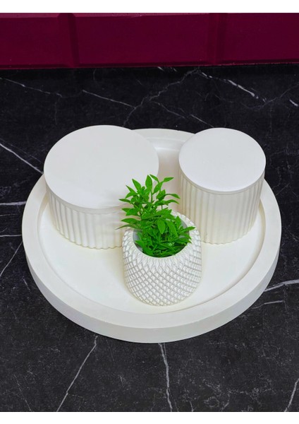 Şık 6 Parçalı Dekoratif Modern Tarzda Kapaklı Organizer Seti