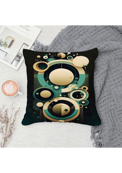 Çift Taraf Baskılı Gizli Di Özel Tasarım Süet Dokulu Kırlent Kılıfı Takımı 85