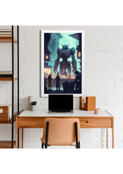 Space, Uzay, Yapay Zeka Mdf Plastik Çerçeveli Dekoratif Tablo 192