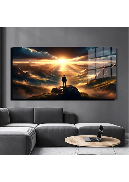 Sanatsal Yapayzeka, Creative Art, 3D Dekoratif Baskı Yatay Cam Tablo 23
