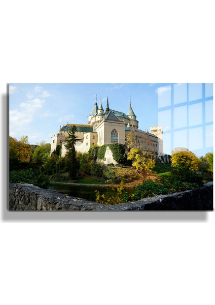 Şehirler ve Manzaralar, Yapay Zeka Destekli, 3D Dekoratif Baskı Yatay Cam Tablo 55