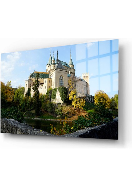 Şehirler ve Manzaralar, Yapay Zeka Destekli, 3D Dekoratif Baskı Yatay Cam Tablo 55 fiyatları