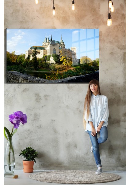 Şehirler ve Manzaralar, Yapay Zeka Destekli, 3D Dekoratif Baskı Yatay Cam Tablo 55 fırsatları