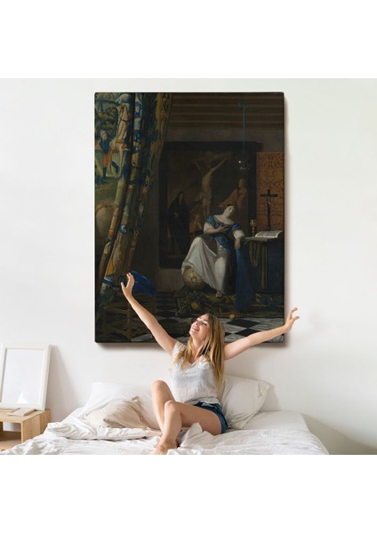Johannes Vermeer - Katolik Inancının Alegorisi Tablo- Allegory Of The Catholic FAITH-8057 indirimleri