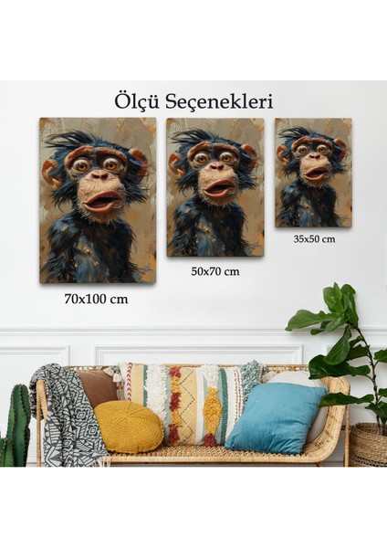 Şaşkın Şempanze TABLOSU-7881