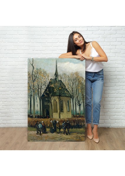 Vincent Van Gogh - Cemaat Nuenen'deki Reform Kilisesinden Ayrılıyor TABLO-7466
