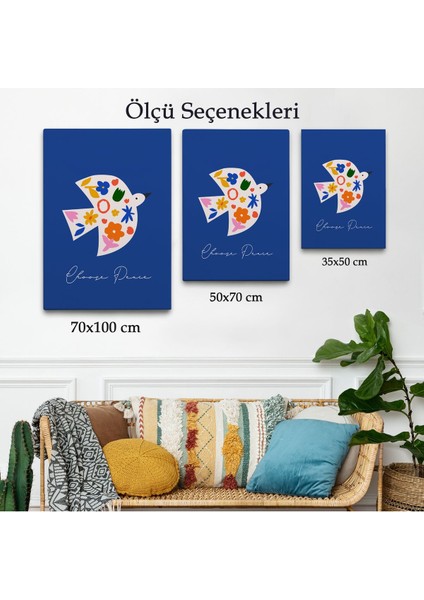 Minimalist Renkli Kuş TABLOSU-7667