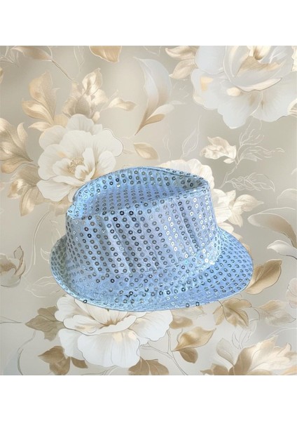 Gümüş Renk Unisex Payetli Parti Pullu Fötr Şapka Karnaval Eğlence Şapkası 1 Adet indirimleri