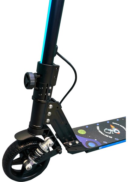 S5 Elektrikli Çocuk Scooter - 130W, LED Işıklı, Amortisörlü (Dizlik ve Dirseklik Hediyeli)