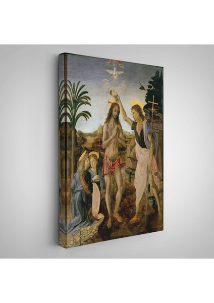Leonardo Da Vinci - Andrea Del Verrocchio - Isa'nın Vaftizi Tablo - The Baptism Of CHRIST-7352