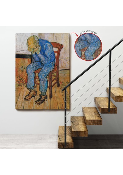 Acı Çeken Yaşlı Adam Sonsuzluğun Eşiğinde Tablosu - Vincent Van GOGH-7442
