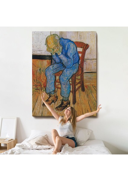 Acı Çeken Yaşlı Adam Sonsuzluğun Eşiğinde Tablosu - Vincent Van GOGH-7442