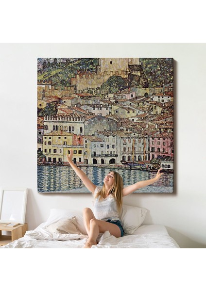 Gustav Klimt Garda Denizi Tablosu - Malcesine Am GARDASEE-8344 indirimleri