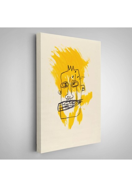Çerçeveli Jean-Michel Basquiat - Sarı Saçlı Isimsiz TABLO-7440