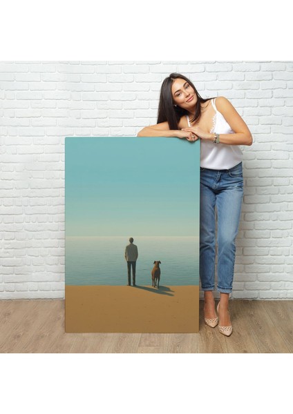 Sahilde Tefekkür Eden Adam TABLOSU-7509 fiyatları